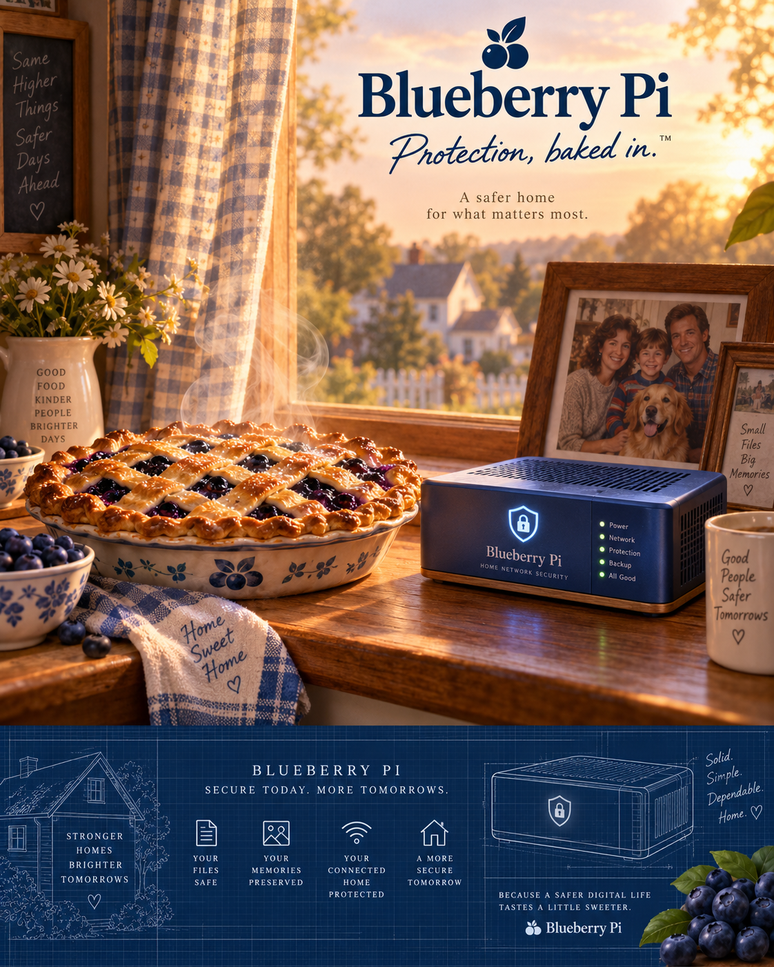 Blueberry Pi CinderWatch Network Node concept advertisement